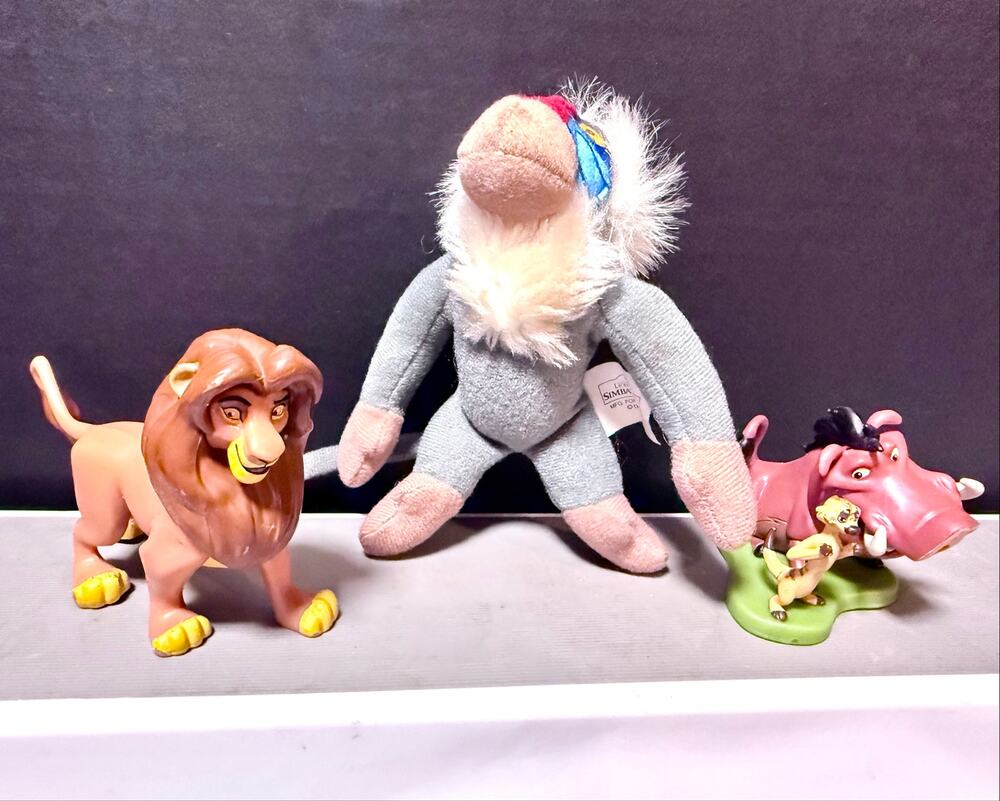 Mattel 1994 Disney’s The Lion King promotional toys Rafiki, Simba, Timon Pumbaa